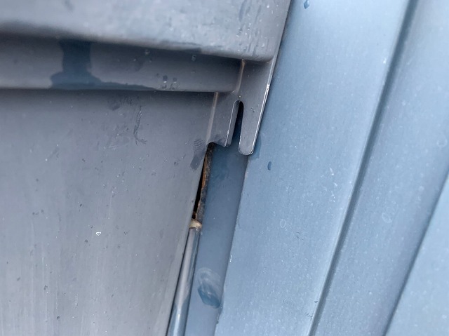 集水器に生じた隙間